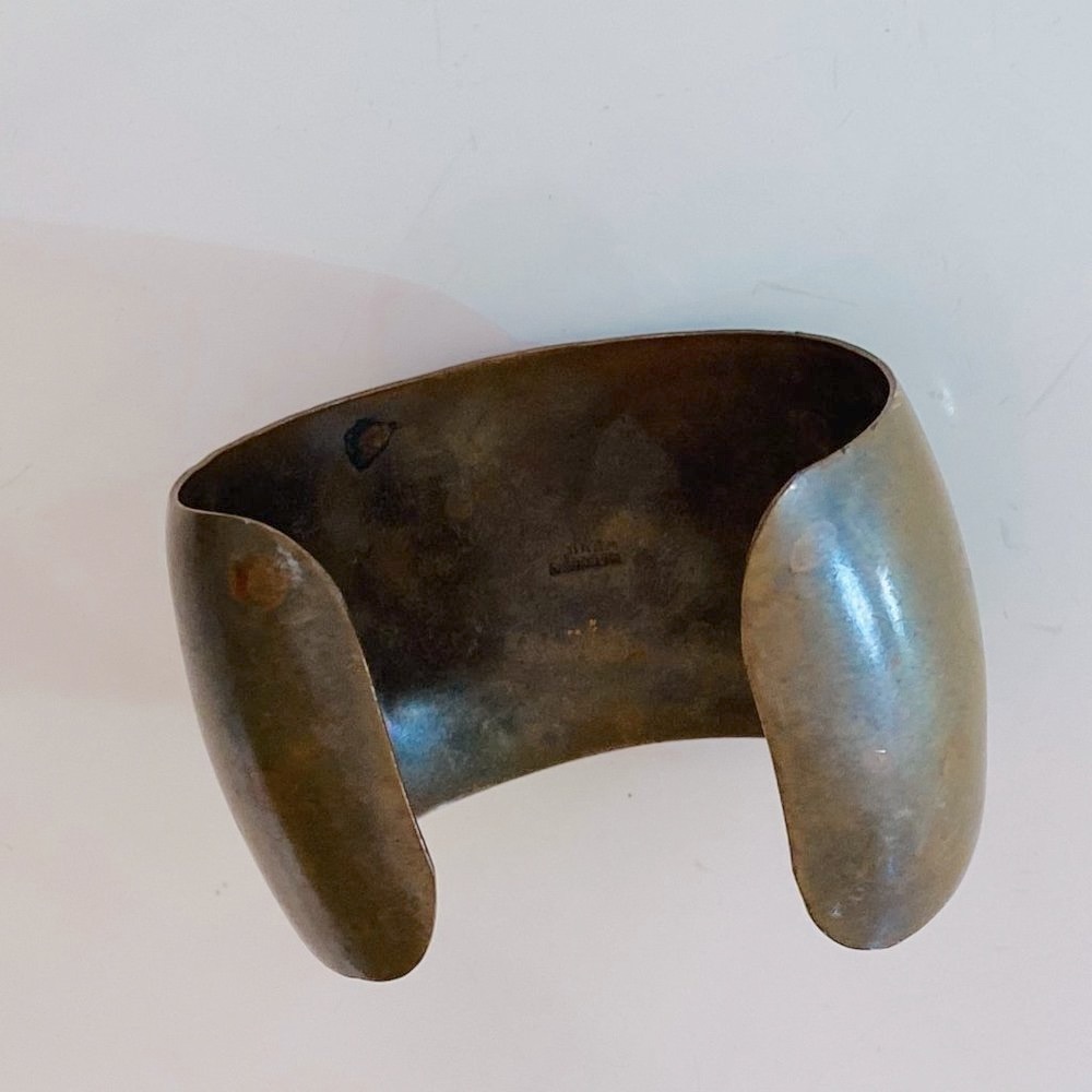 Vintage Luciano Mechoen Mexican Cuff Bras Bracelet - Picture 6 of 16